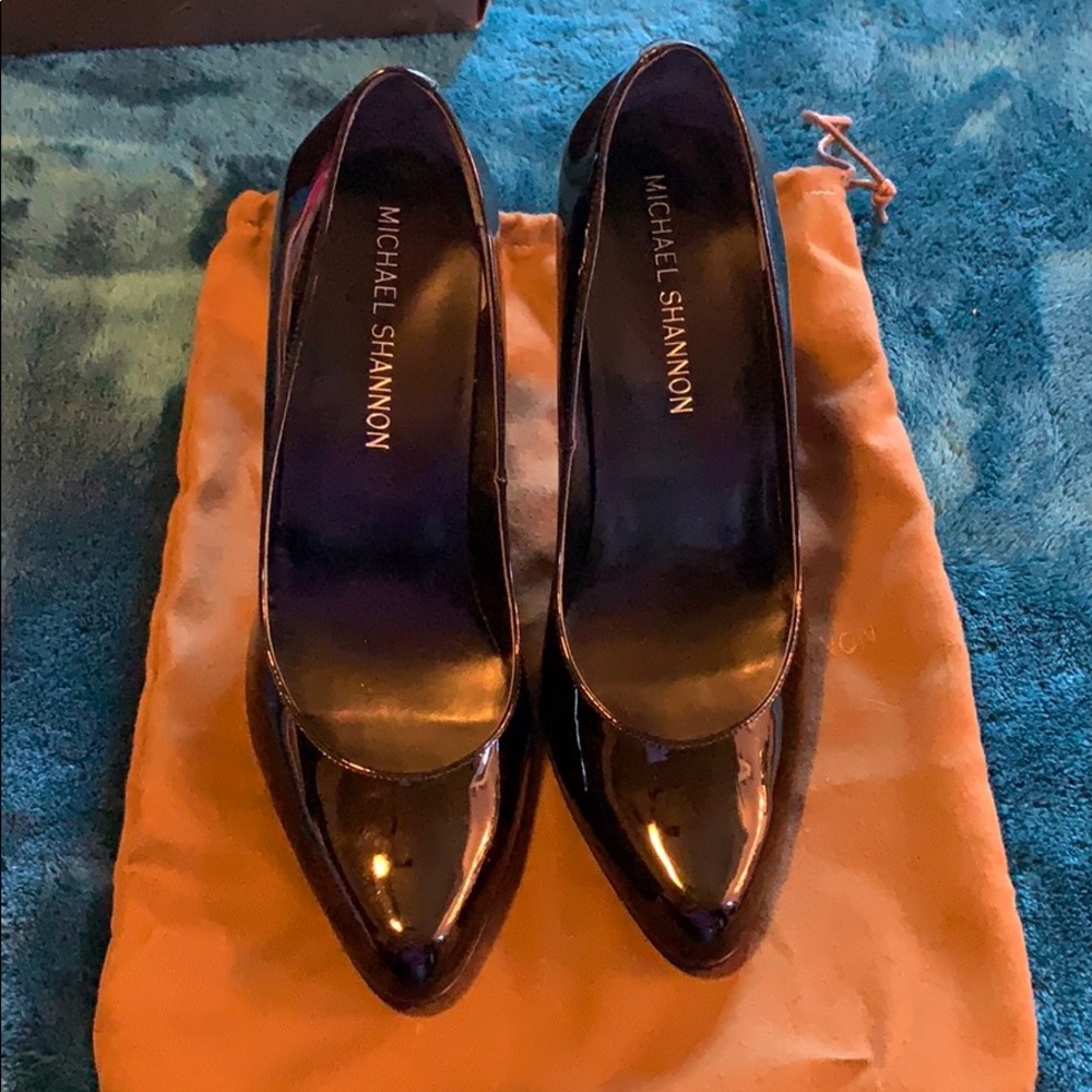 Shiny black Michael Shannon Heel 4inch